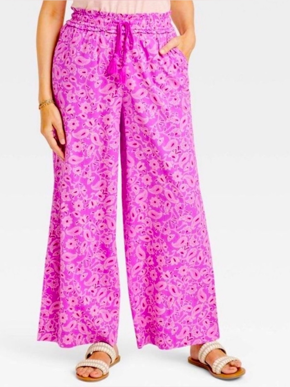 Knox Rose - Relaxed Fit Wideleg Pant - S